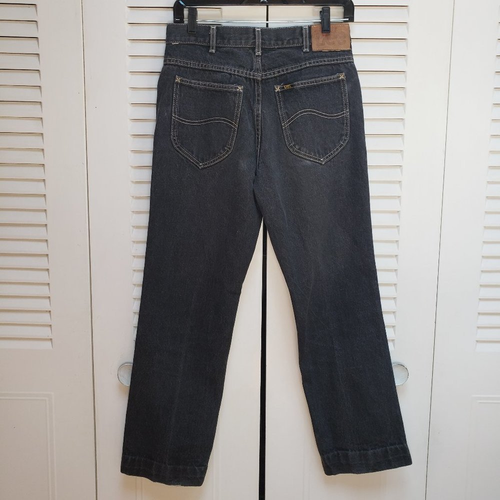 Vintage Lee Black Wash Straight Bootcut Denim Jeans Unisex